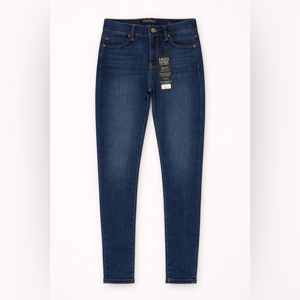 Liverpool Los Angeles High Rise Skinny Jeans Size 4/27 Dark Wash NWT Stretch